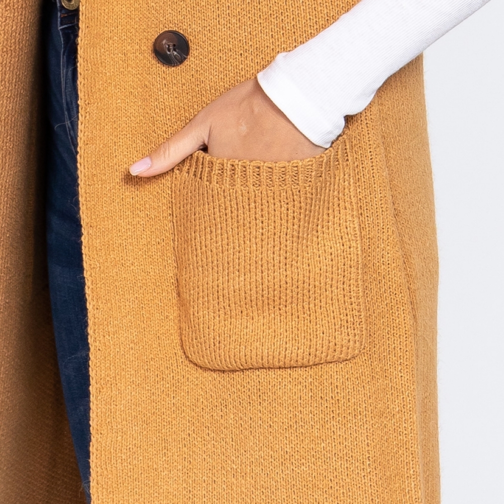 FEW LEFT❗️Cozy Chic Honey Longline Knitted Vest - Picture 3 of 10